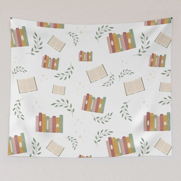 Item preview, Magical Bookish Book Illustration Pattern with Plants and Sparkles designed and sold by Simply Magic Supply.