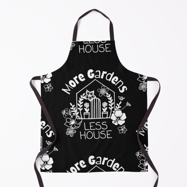 Item preview, More Gardens Less House White Line Art Design designed and sold by EarthArtDesigns.