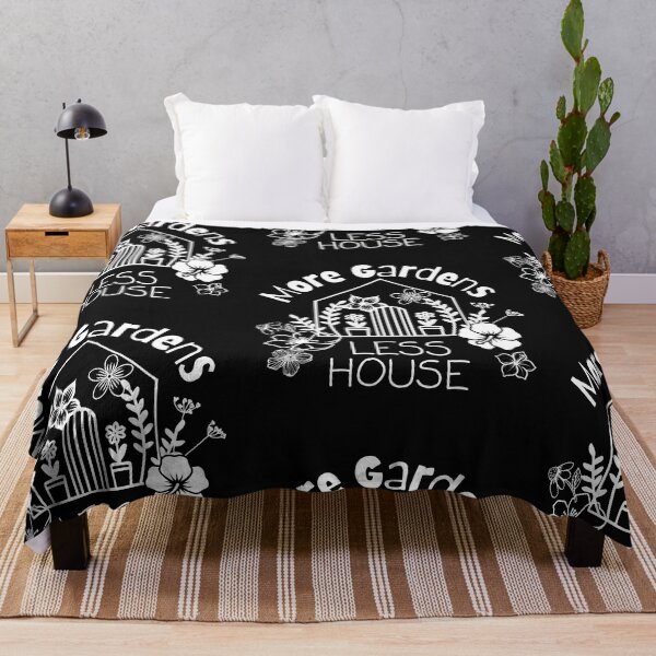 Item preview, More Gardens Less House White Line Art Design designed and sold by EarthArtDesigns.