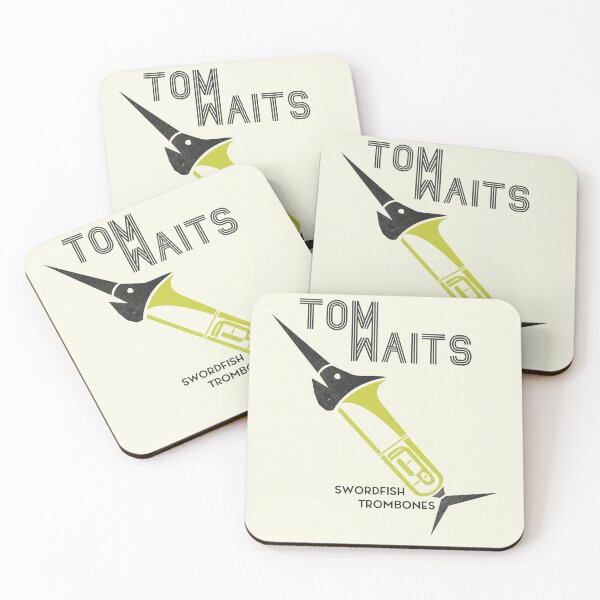 Item preview, Tom Waits Swordfishtrombones | Black Mid Century Modern Art designed and sold by theoralcollage.