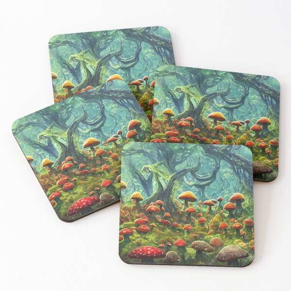Item preview, Mushroom Fields: A Mystical World designed and sold by janMitame.