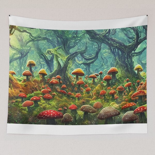 Item preview, Mushroom Fields: A Mystical World designed and sold by janMitame.