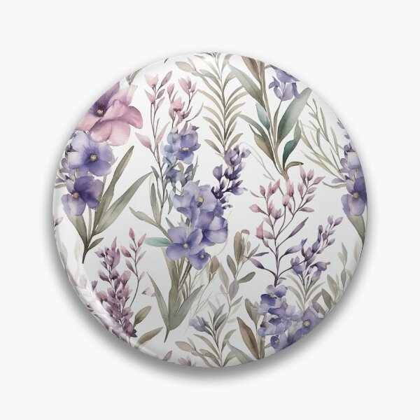 Item preview, Watercolor Soft Pastel Colors Lavender Flowers Pattern designed and sold by PixelPop1.