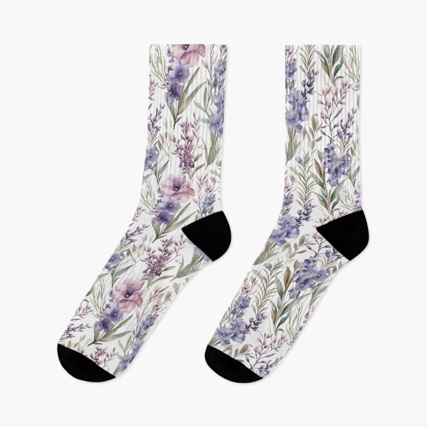 Item preview, Watercolor Soft Pastel Colors Lavender Flowers Pattern designed and sold by PixelPop1.