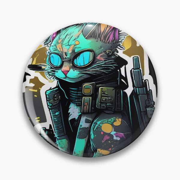 Item preview, Cyberpunk Cat #1 designed and sold by RICK-TURNER.