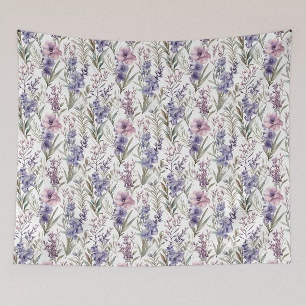 Item preview, Watercolor Soft Pastel Colors Lavender Flowers Pattern designed and sold by PixelPop1.