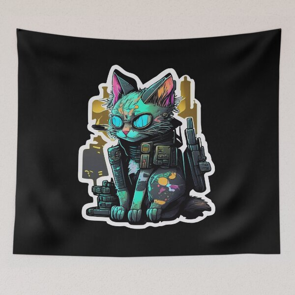 Item preview, Cyberpunk Cat #1 designed and sold by RICK-TURNER.