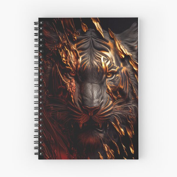 Item preview, golden tiger head art poster designed and sold by Mk5studio.