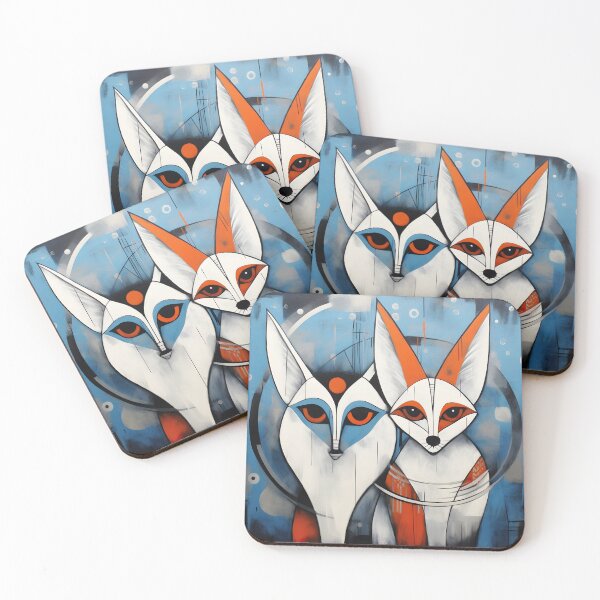 Item preview, Animal Art | Artsy Fox Pair designed and sold by Fractal-Graphic.