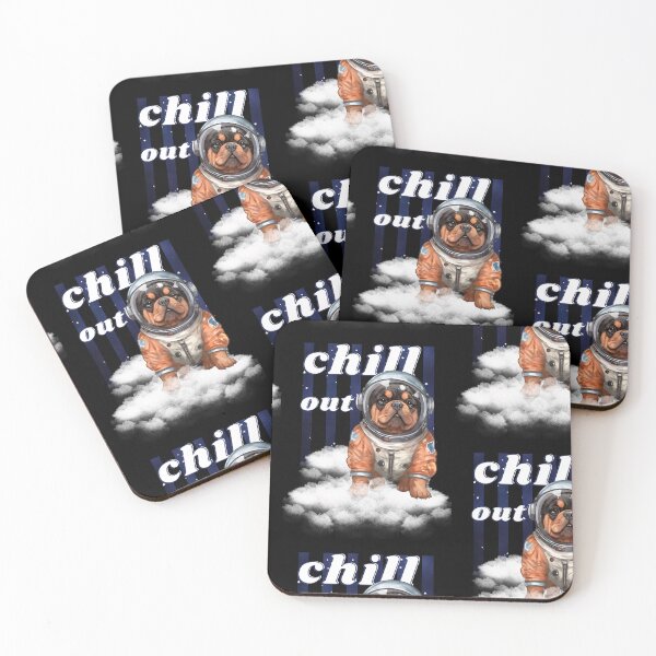 Item preview, Chill out - Rottweiler Astronaut, rest and relaxation. Relax and calm. Calm down, chill out. Funny Spacedog designed and sold by PupilLove.