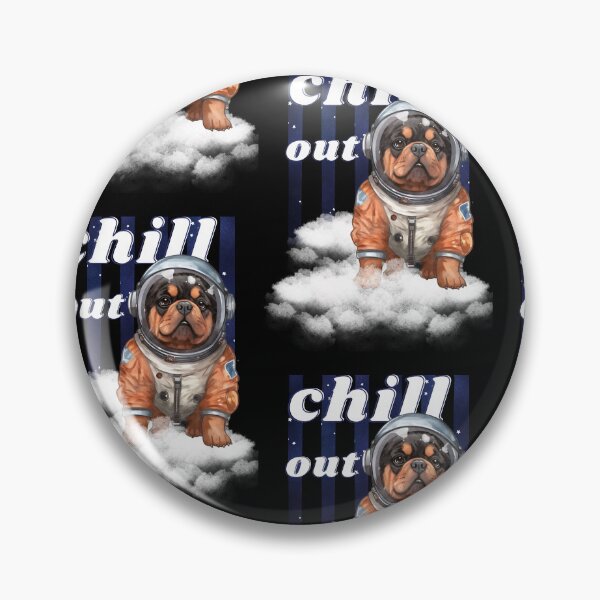 Item preview, Chill out - Rottweiler Astronaut, rest and relaxation. Relax and calm. Calm down, chill out. Funny Spacedog designed and sold by PupilLove.