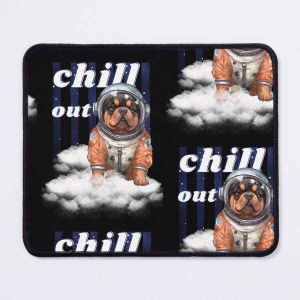 Item preview, Chill out - Rottweiler Astronaut, rest and relaxation. Relax and calm. Calm down, chill out. Funny Spacedog designed and sold by PupilLove.