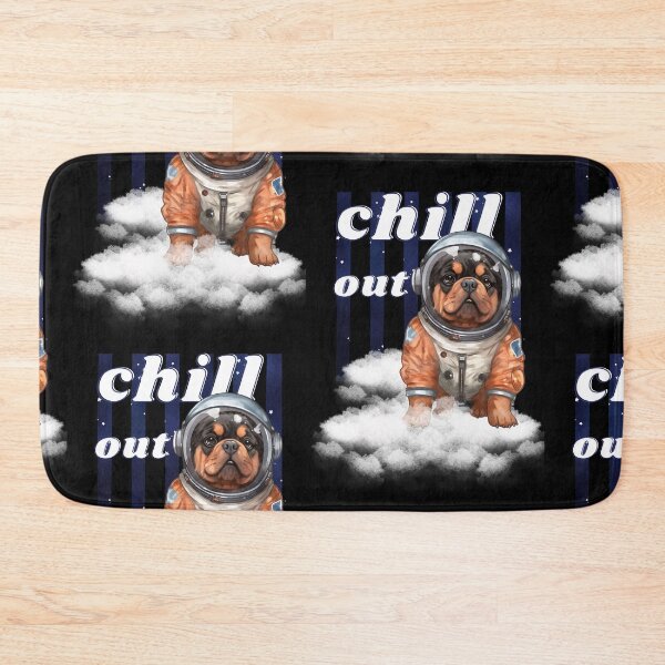 Item preview, Chill out - Rottweiler Astronaut, rest and relaxation. Relax and calm. Calm down, chill out. Funny Spacedog designed and sold by PupilLove.