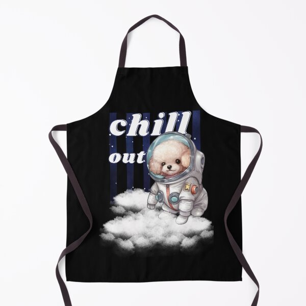 Item preview, Chill out - Poodle Astronaut, rest and relaxation. Relax and calm. Calm down, chill out. Funny Spacedog designed and sold by PupilLove.
