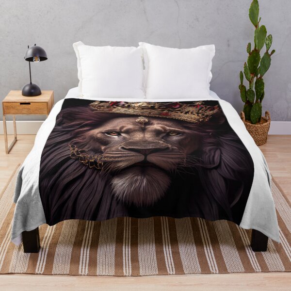 Item preview, black lion king or red art poster designed and sold by Mk5studio.