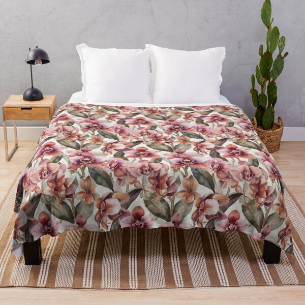 Item preview, Watercolor Soft Pastel Colors Orchid Flowers Pattern designed and sold by PixelPop1.