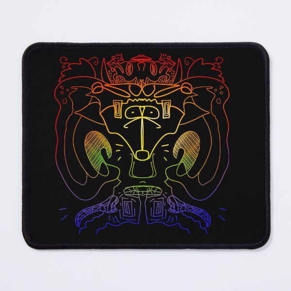 Item preview, Pride colored creepy face zentangle designed and sold by WhimsysWhatnots.