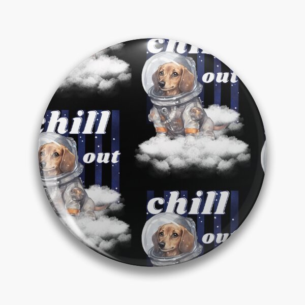 Item preview, Chill out - Dachshund Astronaut, rest and relaxation. Relax and calm. Calm down, chill out. Funny Spacedog designed and sold by PupilLove.