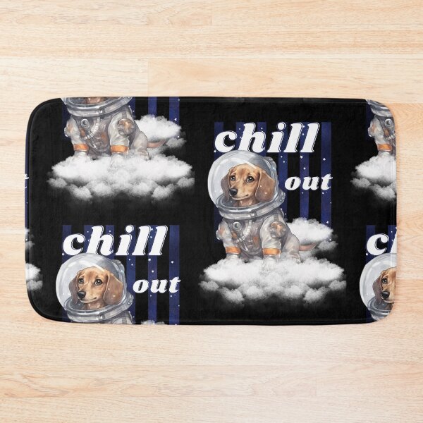 Item preview, Chill out - Dachshund Astronaut, rest and relaxation. Relax and calm. Calm down, chill out. Funny Spacedog designed and sold by PupilLove.