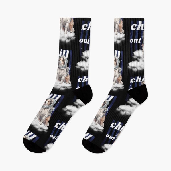 Item preview, Chill out - Australian Shepherd Astronaut, rest and relaxation. Relax and calm. Calm down, chill out. Funny Spacedog designed and sold by PupilLove.