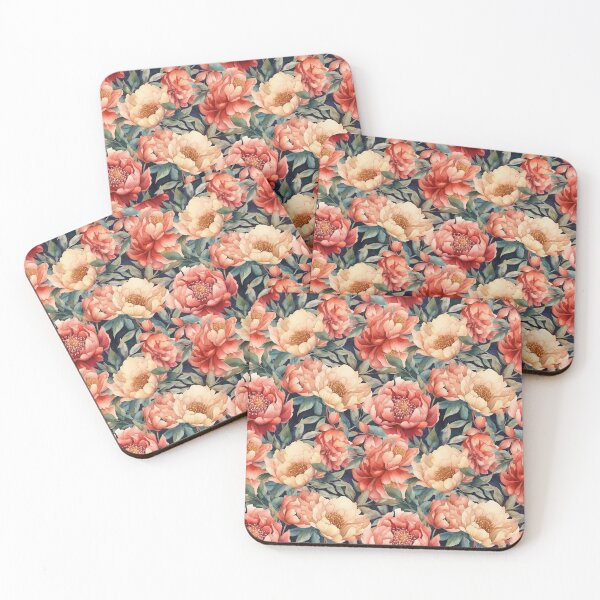 Item preview, Watercolor Soft Pastel Colors Peony Flowers Pattern designed and sold by PixelPop1.