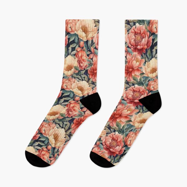 Item preview, Watercolor Soft Pastel Colors Peony Flowers Pattern designed and sold by PixelPop1.
