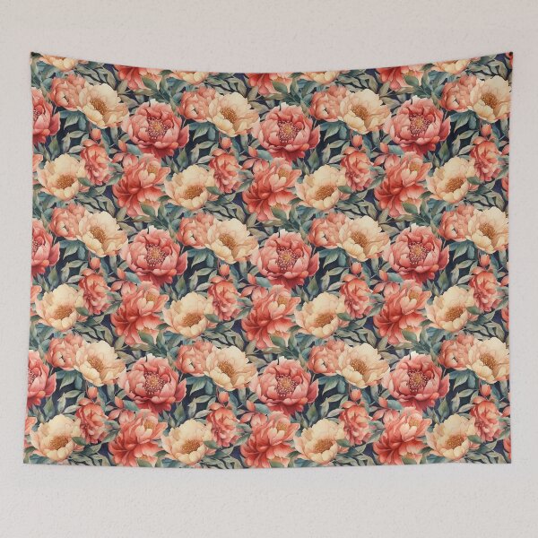 Item preview, Watercolor Soft Pastel Colors Peony Flowers Pattern designed and sold by PixelPop1.
