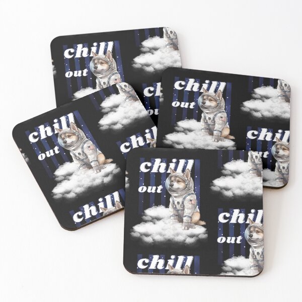 Item preview, Chill out - German Shepherd Astronaut, rest and relaxation. Relax and calm. Calm down, chill out. Funny Spacedog designed and sold by PupilLove.