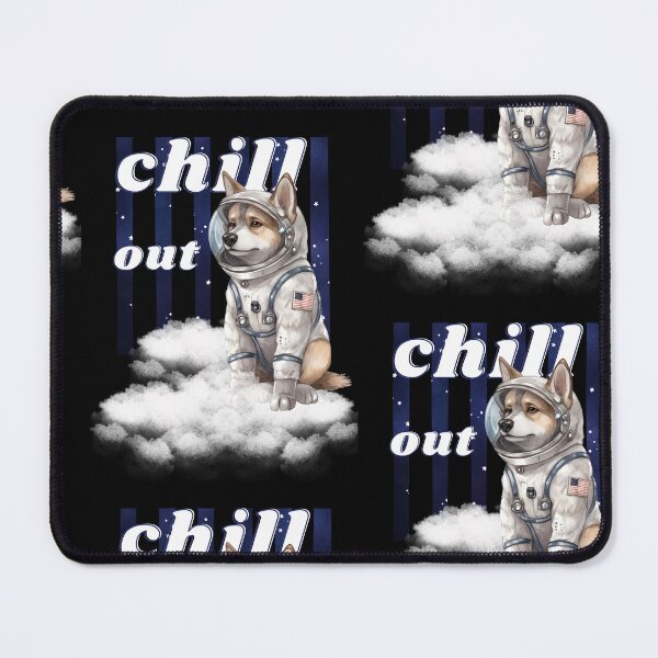Item preview, Chill out - German Shepherd Astronaut, rest and relaxation. Relax and calm. Calm down, chill out. Funny Spacedog designed and sold by PupilLove.