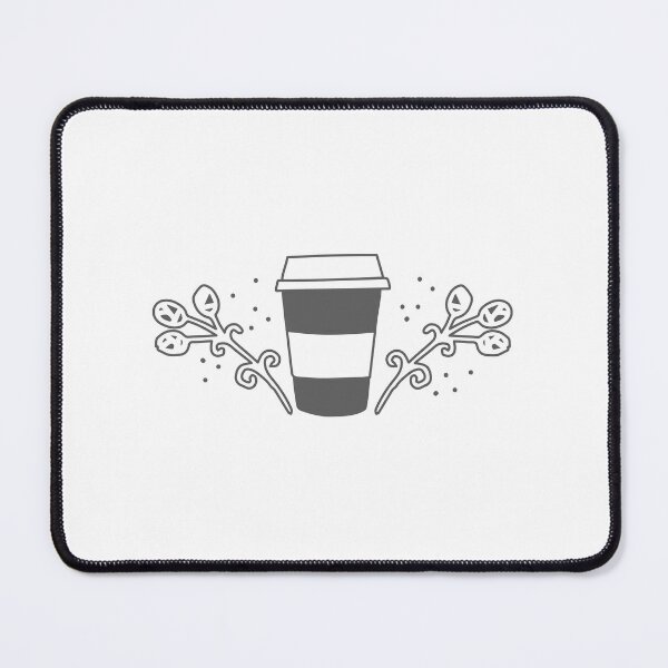 Item preview, Dark grey coffee cup with flourish designed and sold by jazzydevil.