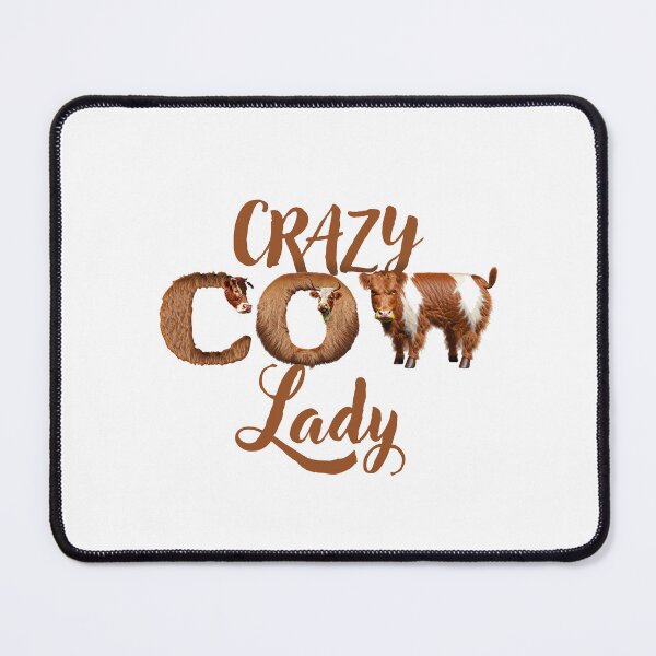 Item preview, Crazy COW Lady (With cows in the letters) designed and sold by jazzydevil.