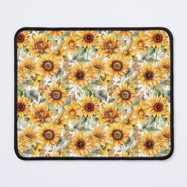 Item preview, Watercolor Soft Pastel Colors Sunflowers Pattern designed and sold by PixelPop1.