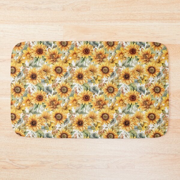 Item preview, Watercolor Soft Pastel Colors Sunflowers Pattern designed and sold by PixelPop1.