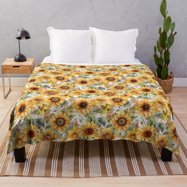 Item preview, Watercolor Soft Pastel Colors Sunflowers Pattern designed and sold by PixelPop1.