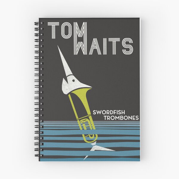 Item preview, Tom Waits Swordfishtrombones | White Mid Century Modern Art designed and sold by theoralcollage.