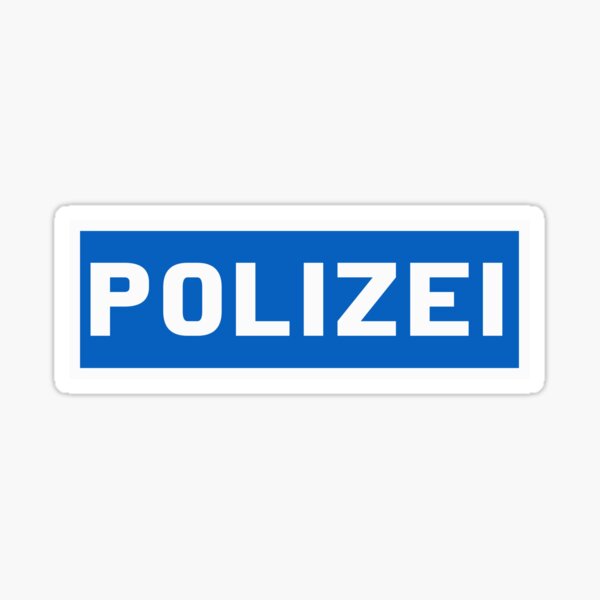 Polizei Sticker for Sale by RetroNeon