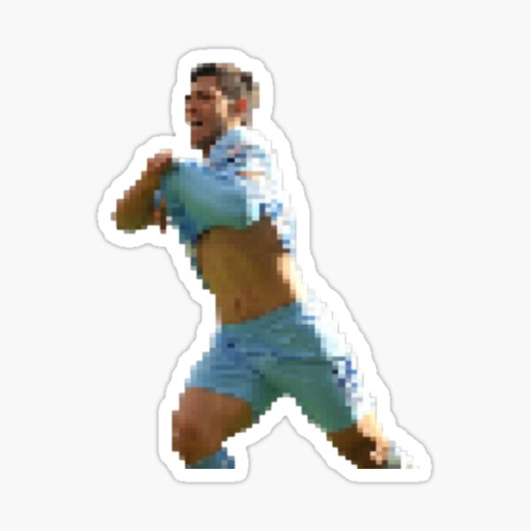 Kun Aguero Jersey Sticker for Sale by slawisa