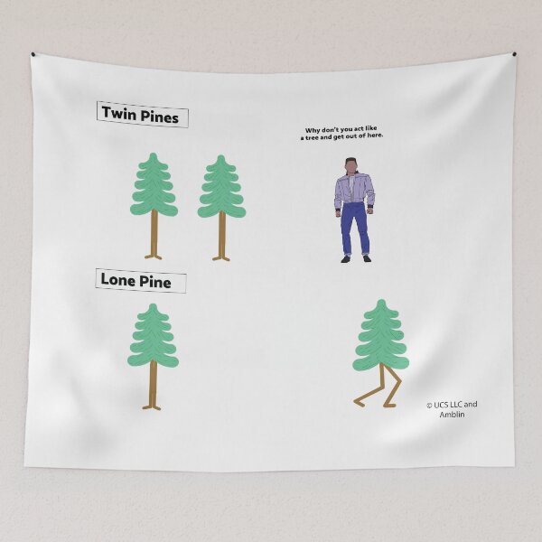 Item preview, Back to the Future "Why don't you make like a tree... and get out of here." Biff tells a Twin Pine to get out of here designed and sold by FunEyeDesign.