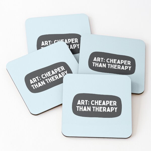 Item preview, Art: Cheaper Than Therapy BLUE designed and sold by Chloe Lamplugh.
