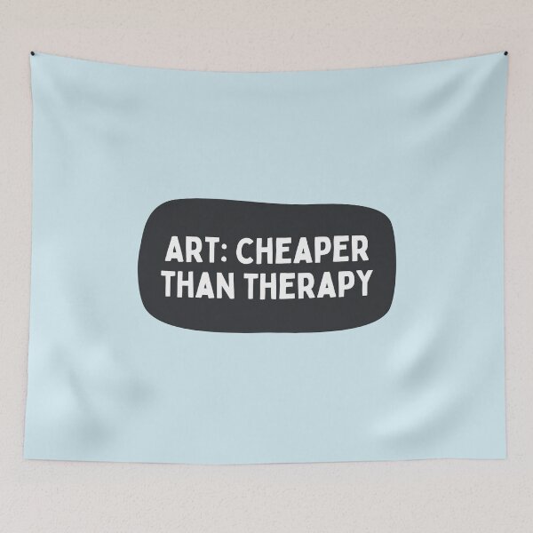 Item preview, Art: Cheaper Than Therapy BLUE designed and sold by Chloe Lamplugh.