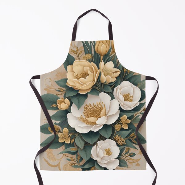 Item preview, Floral Elegance green and gold designed and sold by CustomStickerCo.