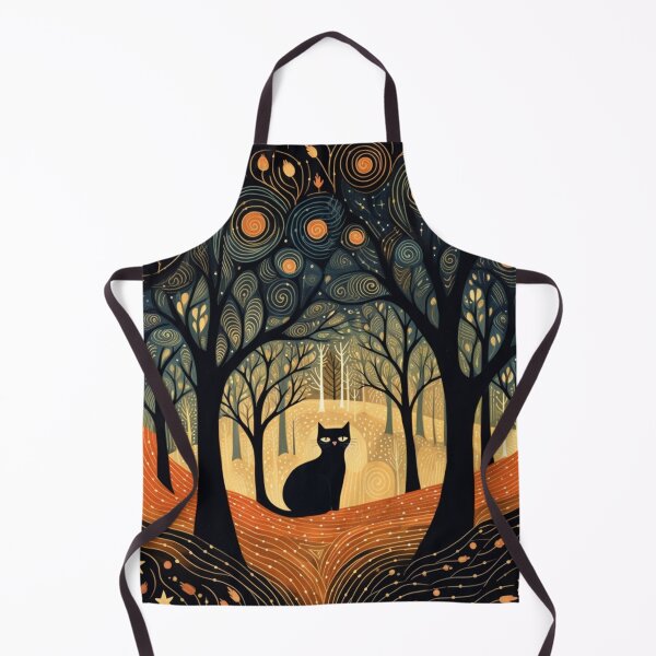 Item preview, Black Cat Forest Tree Pattern designed and sold by MNFTs.