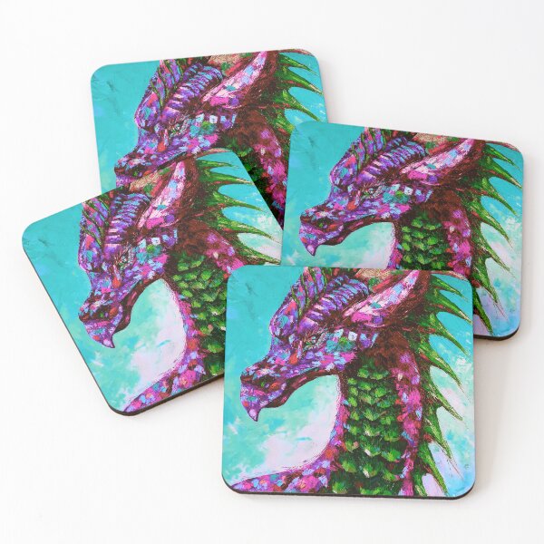 Item preview, Pink Dragon, edited oil painting by Marina Daniluka,  designed and sold by MariDaniArt.
