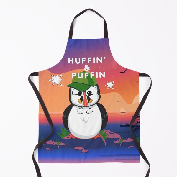 Item preview, Funny "Huffin' and Puffin" Panting Puffin Rocky Beach designed and sold by Write-to-Rebel.