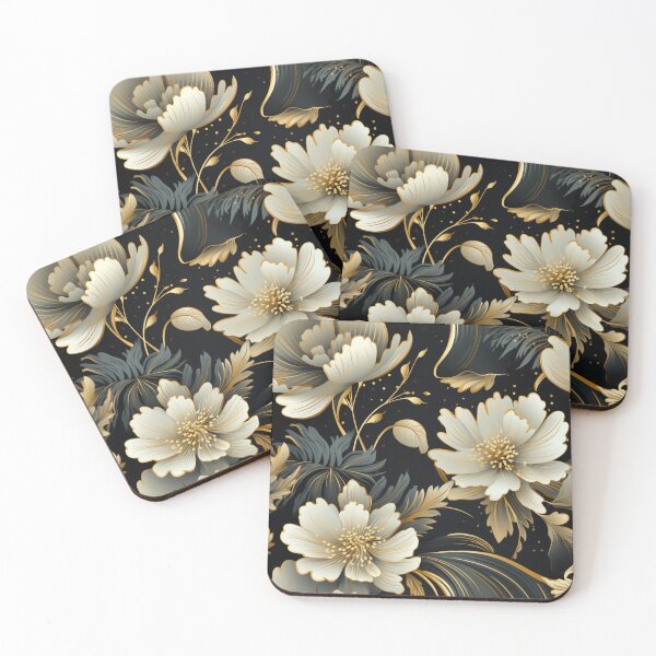 Item preview, Floral Print with Gold Edges designed and sold by SBD-Shop.