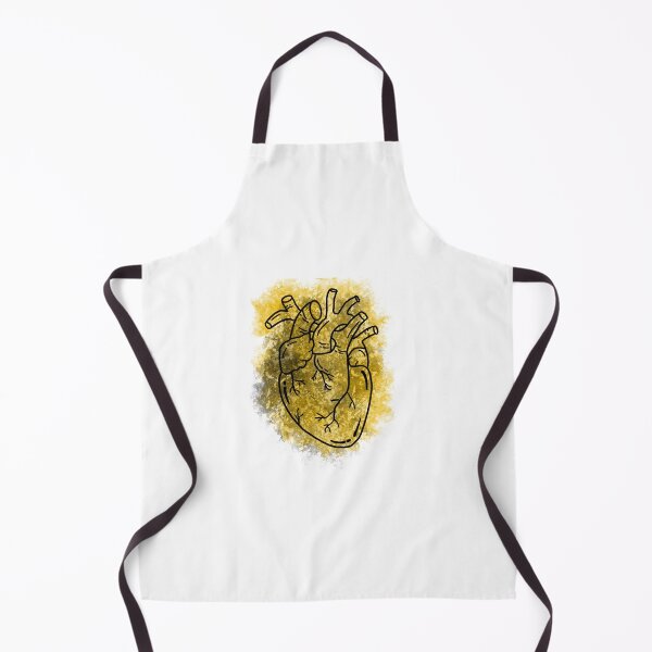 Item preview, I Bleed Black and Gold Anatomical Heart designed and sold by Pocketsodders.