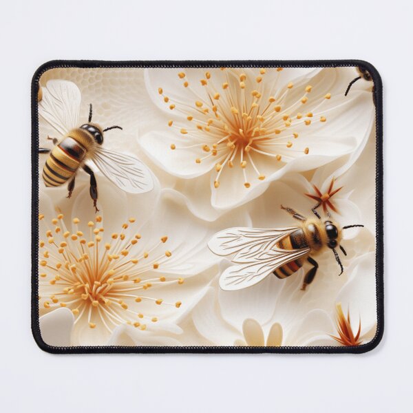 Item preview, "3D Delicate Flowers: Beauty in Honeycomb with Bees in HD" designed and sold by SBD-Shop.