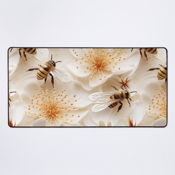 Item preview, "3D Delicate Flowers: Beauty in Honeycomb with Bees in HD" designed and sold by SBD-Shop.