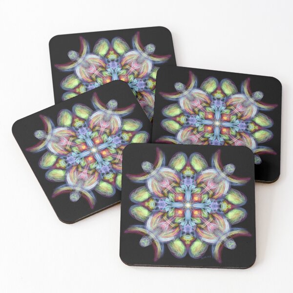 Item preview, Abstract Blossom - Black background  designed and sold by Josephine Ethereal.