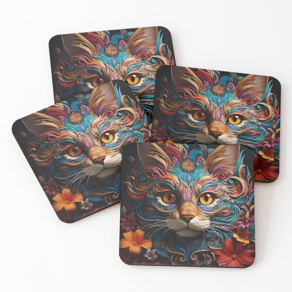 Item preview, Psychedelic Cat designed and sold by soulofalion.